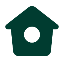 Haus Symbol für Renovierung, Fassadengestaltung und Malerarbeiten im Innen- und Außenbereich