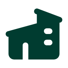 Haus Symbol für Renovierung, Fassadengestaltung und Malerarbeiten im Innen- und Außenbereich