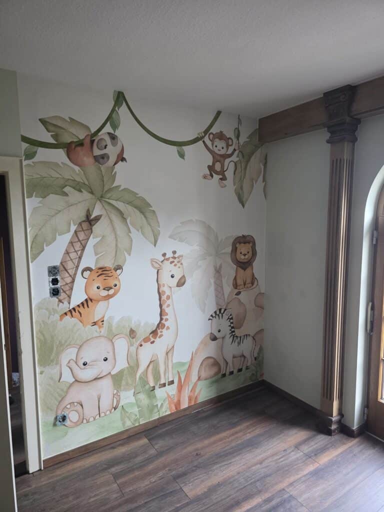 Kinderzimmer Boden und Wände